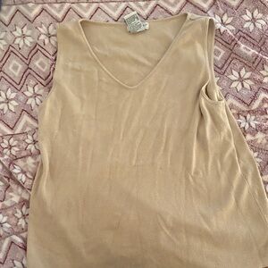 White Stag Beige V-Neck Tank Top